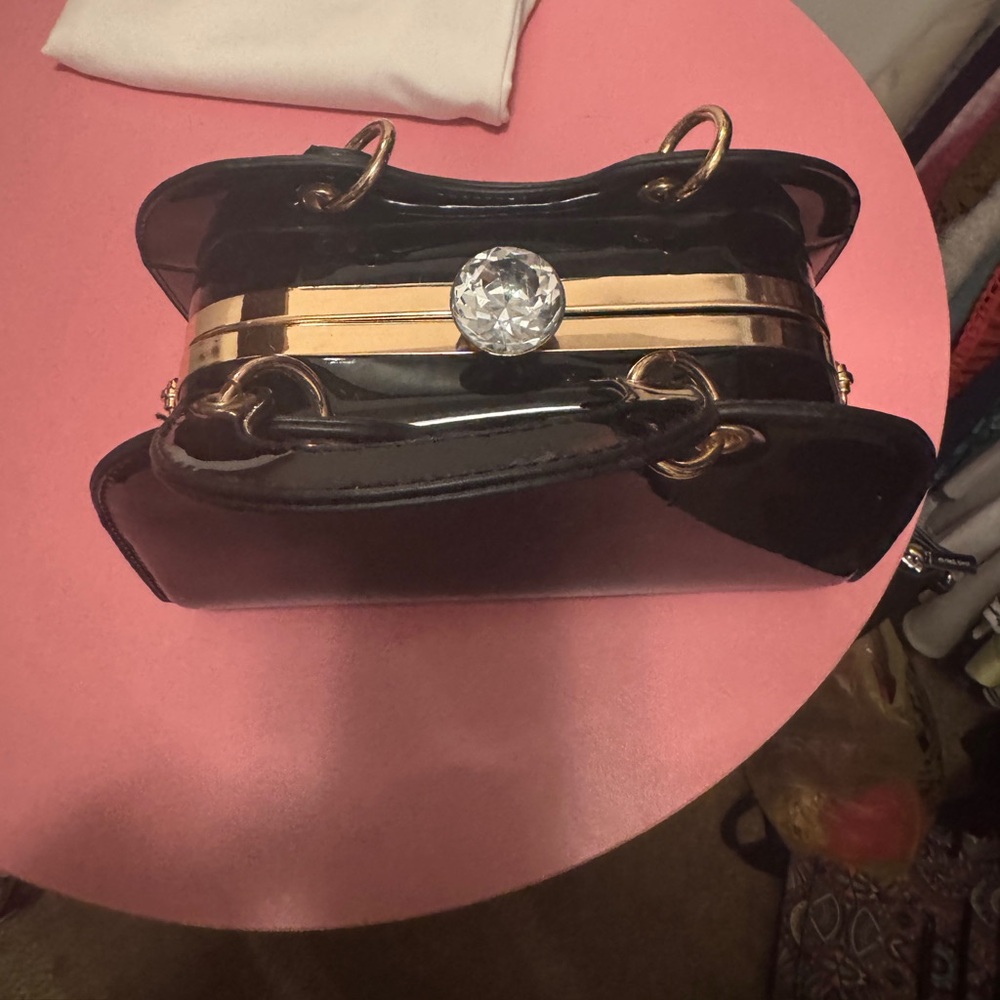 Black and Gold Women's Jelly purse tote